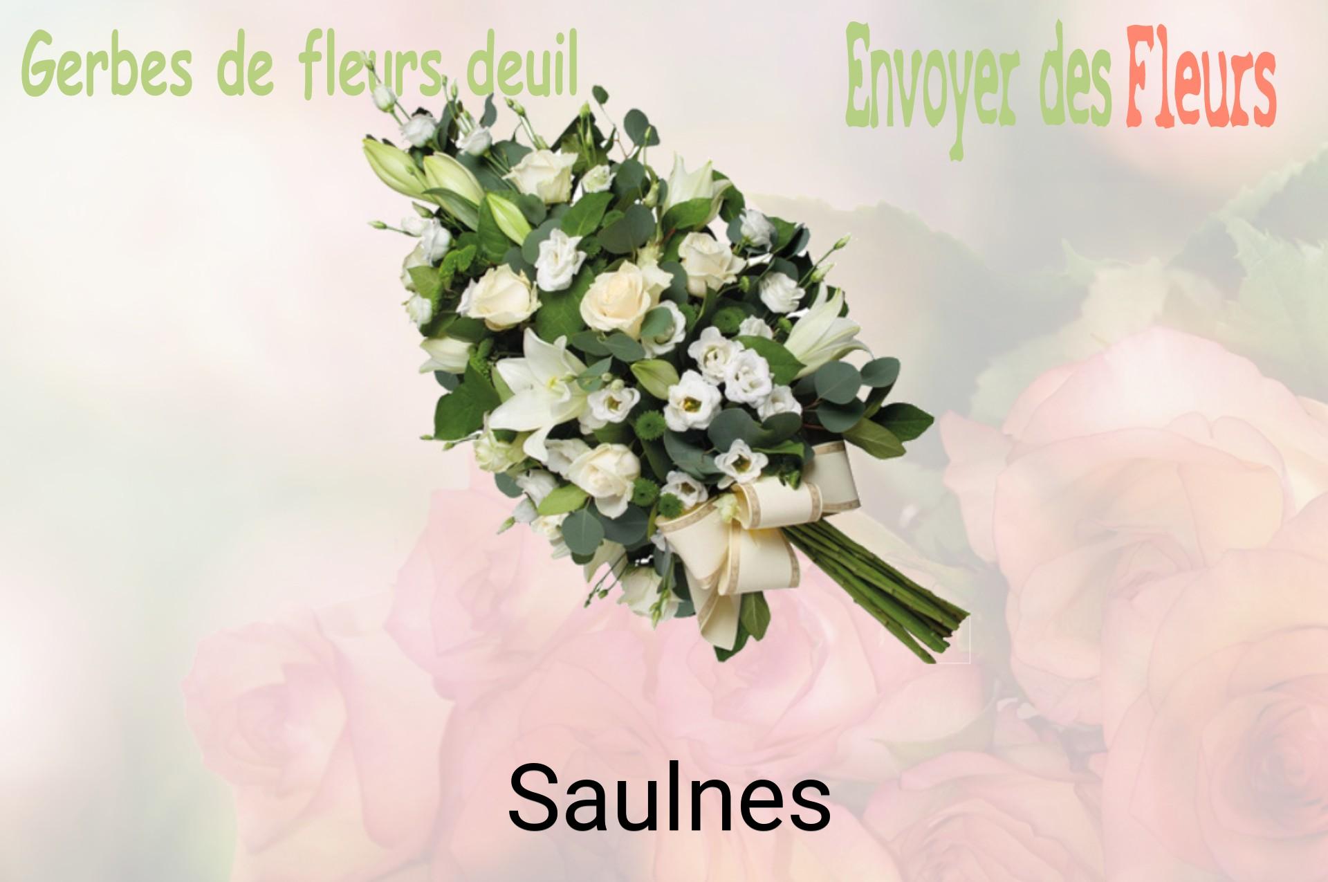 Gerbe de fleurs de deuil livrée à Saulnes